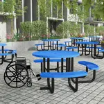 Flash Furniture SLF-EMR-46ADA-BL-GG Creekside Outdoor Picnic Table