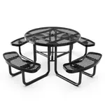 Flash Furniture SLF-EMR46-H60L-BK-GG Creekside Outdoor Picnic Table