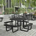 Flash Furniture SLF-EMR46-H60L-BK-GG Creekside Outdoor Picnic Table