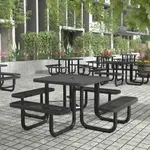 Flash Furniture SLF-EMS46-H60L-BK-GG Creekside Outdoor Picnic Table