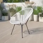 Flash Furniture TLH-094-WHITE-GG Chair, Lounge, Outdoor