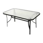 Flash Furniture TLH-SC-094L-BLK-GG Tory Patio Table