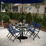 Flash Furniture TLH-SC-094L-BLK-GG Tory Patio Table