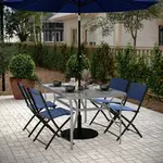 Flash Furniture TLH-SC-094L-SV-GG Tory Patio Table