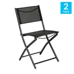 Flash Furniture TLH-SC-097-BLK-02-GG Brazos Folding Chair