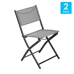 Flash Furniture TLH-SC-097-GRY-02-GG Brazos Folding Chair