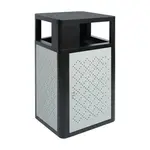 Flash Furniture UB-OTB-67W-BLK-SLV-GG Brooks Indoor-Outdoor Trash Can