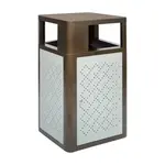 Flash Furniture UB-OTB-67W-BRN-SLV-GG Brooks Indoor-Outdoor Trash Can