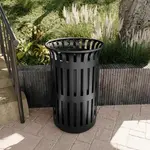 Flash Furniture UF-OTB-01-BLK-GG Collins Outdoor Trash Can
