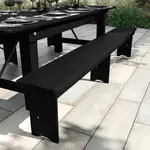 Flash Furniture XA-B-96X12-L-BW-GG Hercules Series Folding Rustic Farm Bench
