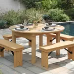 Flash Furniture XA-F-60-RD-LN-GG Hercules Series Dining Table