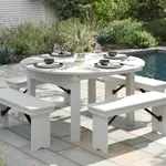 Flash Furniture XA-F-60-RD-WH-GG Hercules Series Dining Table