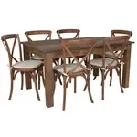 Flash Furniture XA-FARM-19-GG Farm Table and Chair Set