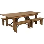Flash Furniture XA-FARM-2-GG Hercules Series Folding Farm Table Set