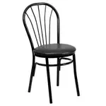Flash Furniture XU-698B-BLKV-GG Hercules Series Metal Chair