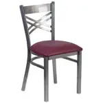 Flash Furniture XU-6FOB-CLR-BURV-GG Hercules Series Restaurant Chair