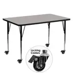 Flash Furniture XU-A3060-REC-GY-H-A-CAS-GG Activity Table