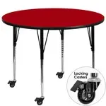 Flash Furniture XU-A60-RND-RED-T-A-CAS-GG Activity Table