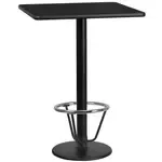 Flash Furniture XU-BLKTB-2424-TR18B-3CFR-GG Table