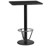 Flash Furniture XU-BLKTB-2430-TR18B-3CFR-GG Table