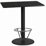Flash Furniture XU-BLKTB-2442-TR24B-4CFR-GG Table