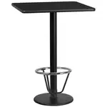 Flash Furniture XU-BLKTB-3030-TR18B-3CFR-GG Table
