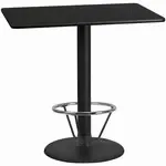 Flash Furniture XU-BLKTB-3048-TR24B-4CFR-GG Table