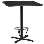 Flash Furniture XU-BLKTB-3636-T3030B-3CFR-GG Table