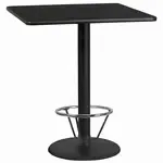 Flash Furniture XU-BLKTB-3636-TR24B-4CFR-GG Table