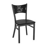 Flash Furniture XU-DG-60099-COF-BLKW-GG Hercules Series Restaurant Chair