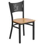 Flash Furniture XU-DG-60099-COF-NATW-GG Hercules Series Restaurant Chair