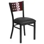 Flash Furniture XU-DG-60117-MAH-BLKV-GG Hercules Series Restaurant Chair