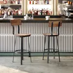 Flash Furniture XU-DG-60582B-ANTCPR-GG Flint Series Restaurant Bar Stool