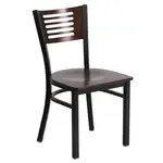 Flash Furniture XU-DG-6G5B-WAL-MTL-GG Hercules Series Restaurant Chair