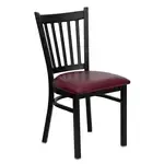 Flash Furniture XU-DG-6Q2B-VRT-BURV-GG Hercules Series Restaurant Chair