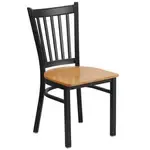 Flash Furniture XU-DG-6Q2B-VRT-NATW-GG Hercules Series Restaurant Chair