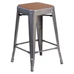 Flash Furniture XU-DG-TP0004-24-PL2T-GG Lincoln Counter Stool