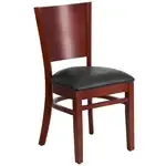Flash Furniture XU-DG-W0094B-MAH-BLKV-GG Lacey Series Restaurant Chair