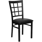 Flash Furniture XU-DG6Q3BWIN-BLKV-GG Hercules Series Restaurant Chair
