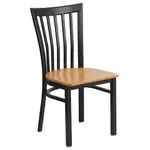 Flash Furniture XU-DG6Q4BSCH-NATW-GG Hercules Series Restaurant Chair