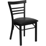Flash Furniture XU-DG6Q6B1LAD-BLKV-GG Hercules Series Restaurant Chair