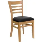 Flash Furniture XU-DGW0005LAD-NAT-BLKV-GG Hercules Series Restaurant Chair