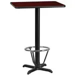 Flash Furniture XU-MAHTB-2430-T2222B-3CFR-GG Table