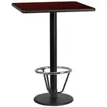 Flash Furniture XU-MAHTB-3030-TR18B-3CFR-GG Table
