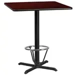 Flash Furniture XU-MAHTB-3636-T3030B-3CFR-GG Table