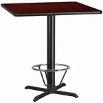 Flash Furniture XU-MAHTB-4242-T3333B-4CFR-GG Table