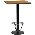 Flash Furniture XU-NATTB-2424-TR18B-3CFR-GG Table