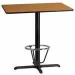 Flash Furniture XU-NATTB-2442-T2230B-3CFR-GG Table