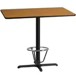 Flash Furniture XU-NATTB-3048-T2230B-3CFR-GG Table