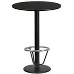 Flash Furniture XU-RD-24-BLKTB-TR18B-3CFR-GG Table